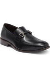 Obeeze Handmade Black Billionaire Buckle Leather Loafers For Men