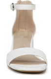 Obeeze Handmade Ankle Strap White Leather Sandal For Womens