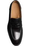 Obeeze Handmade Black Leather Loafers For Men