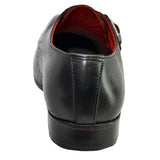 Obeeze Handmade Black Knitted Monkstrap Cobra Shoes