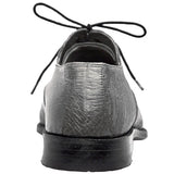 Obeeze Handmade Gray Ostrich  Leather Oxfords