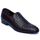 Obeeze Handmade Knitted Black-Brown Loafers - Obeeze