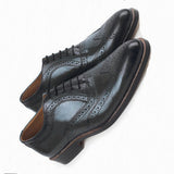 Obeeze Handmade Grey Oxford Brook Style Leather Shoes