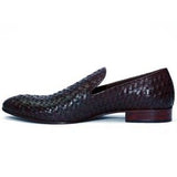 Obeeze Handmade Knitted Black-Brown Loafers - Obeeze